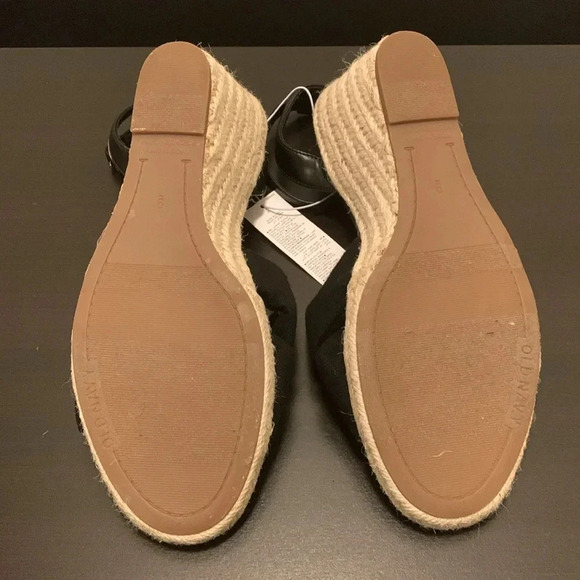 OLD NAVY Knotted Canvas Espadrille Wedge Sandals‎ in Black Jack - Picture 8 of 11